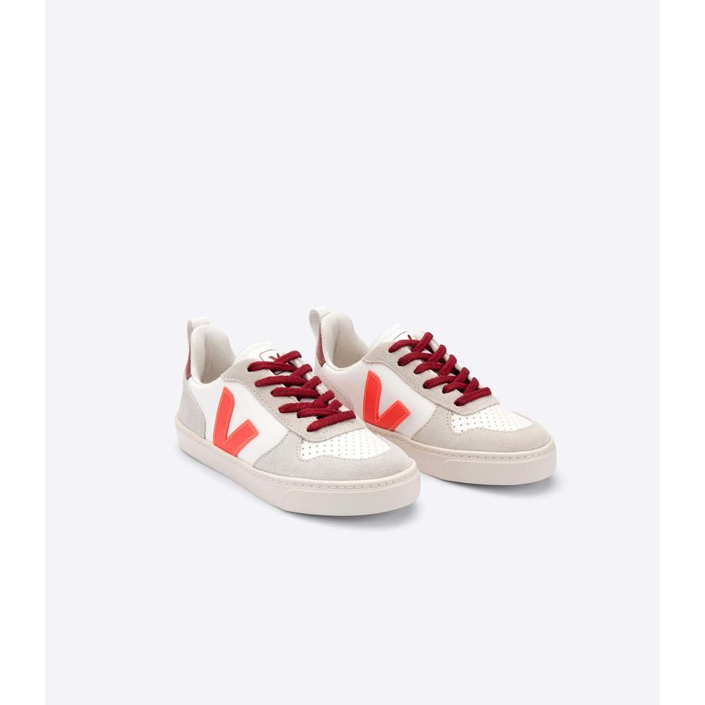 Veja V-10 BONTON Tenisky Detske White/Orange | SK 838UZG